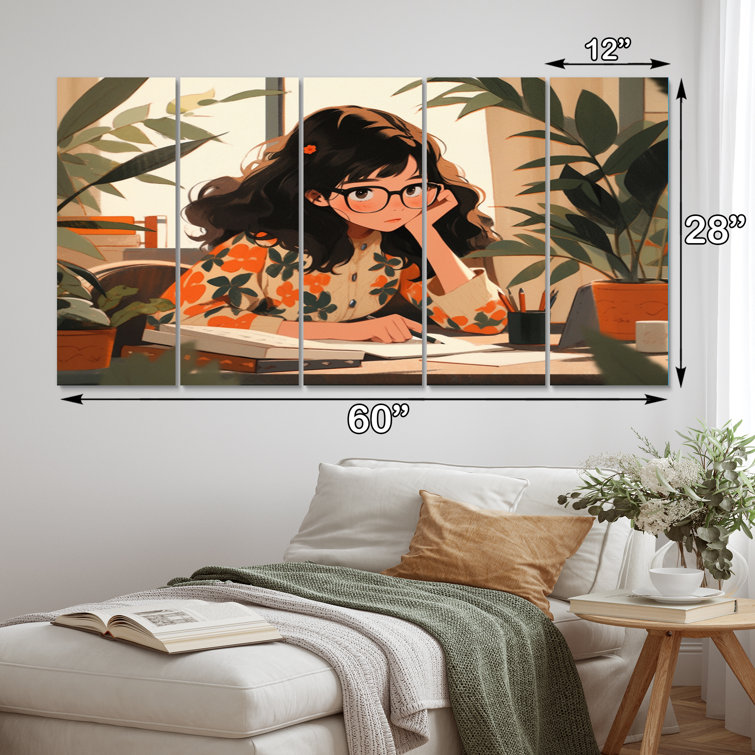 DesignArt Female Parody Character IV On Metal 5 Pieces Print Wayfair